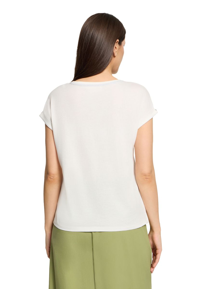 Baumwoll-Shirt mit Herz-Stickerei