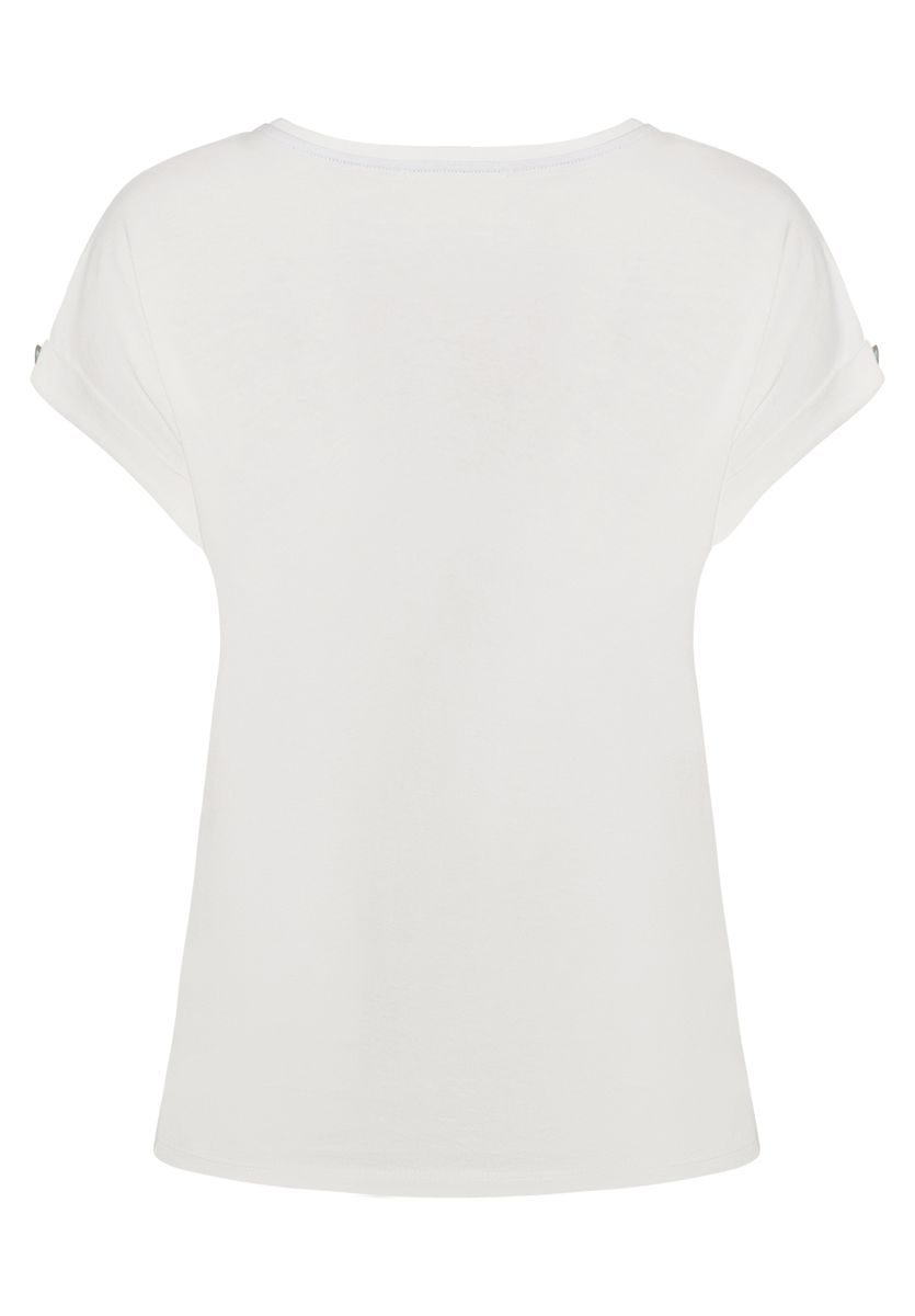 Baumwoll-Shirt mit Herz-Stickerei