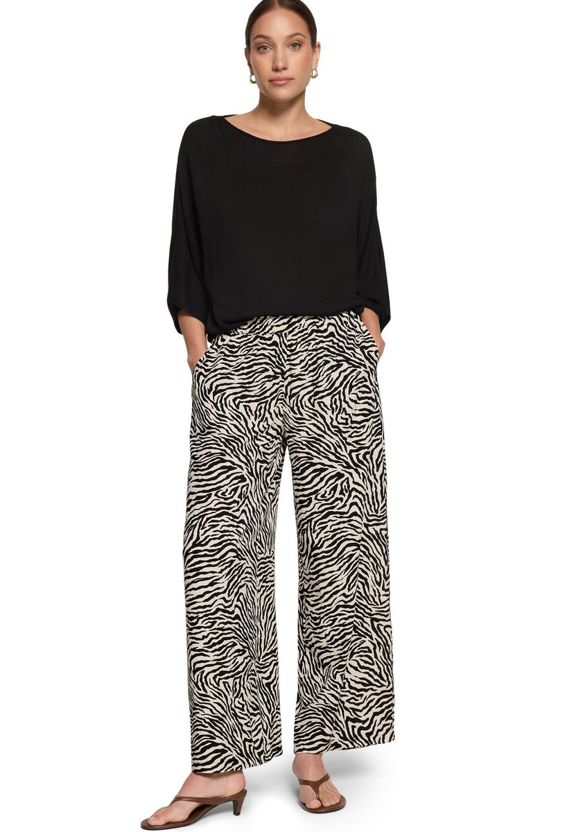 Weite Hose mit Zebramuster