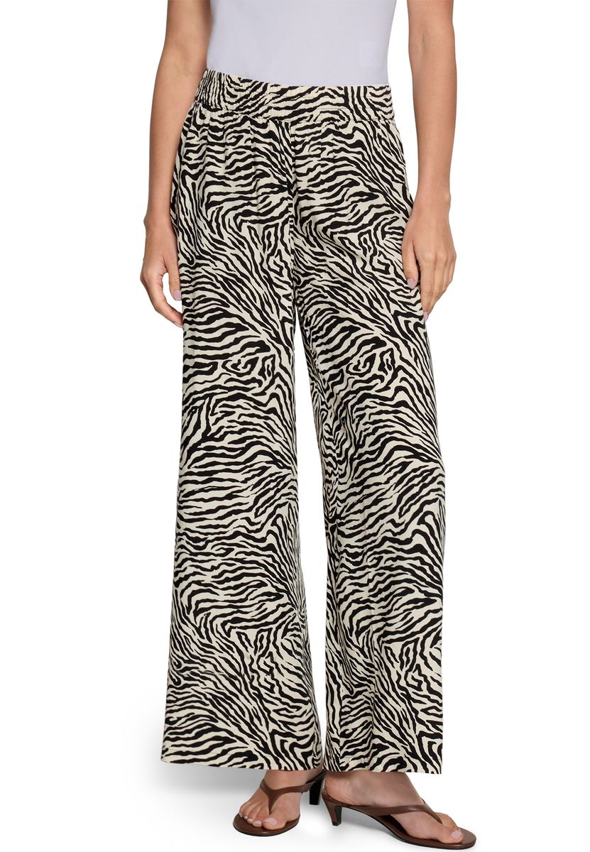Weite Hose mit Zebramuster