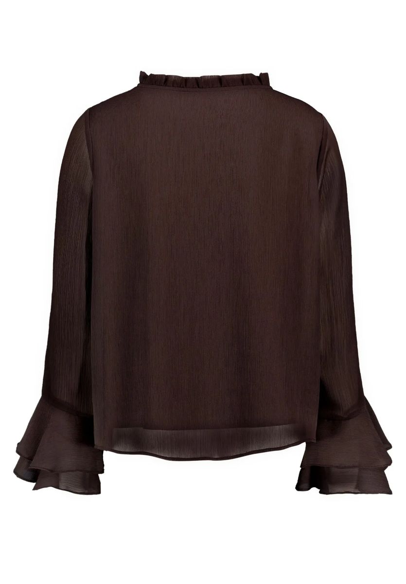 Fließende Bluse mit Volantärmeln