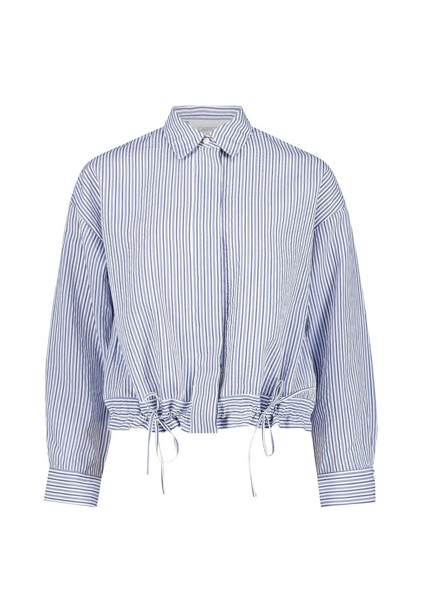 Gestreifte Bluse mit Tunnelzug