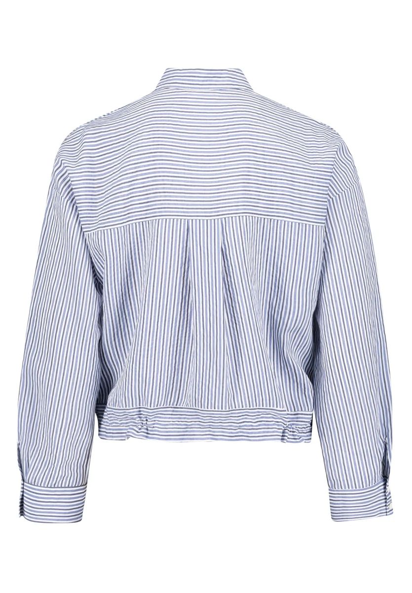Gestreifte Bluse mit Tunnelzug