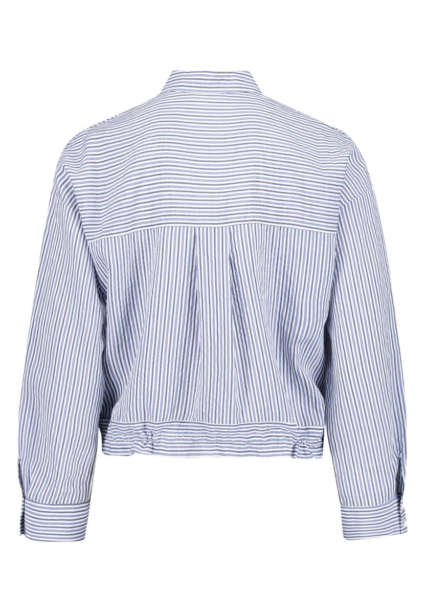 Gestreifte Bluse mit Tunnelzug