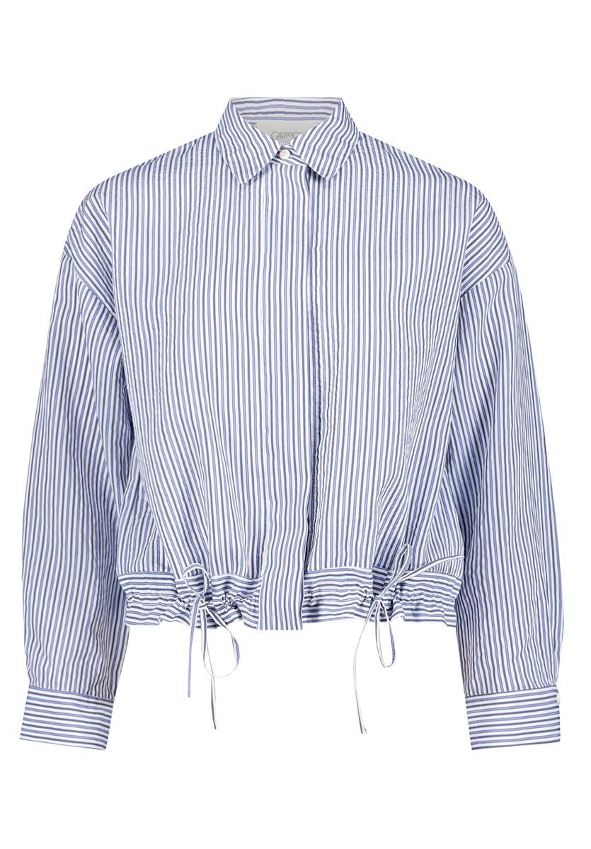 Gestreifte Bluse mit Tunnelzug