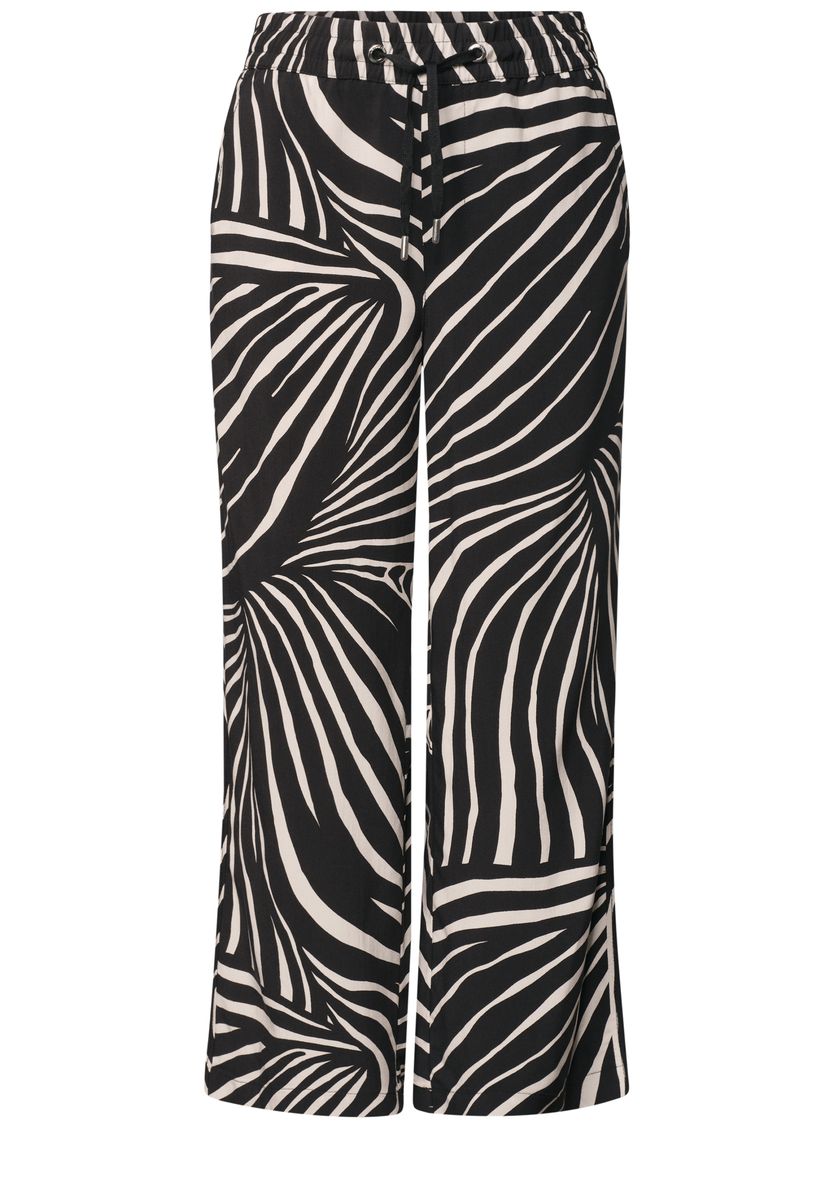 Weite Hose mit Wellenmuster