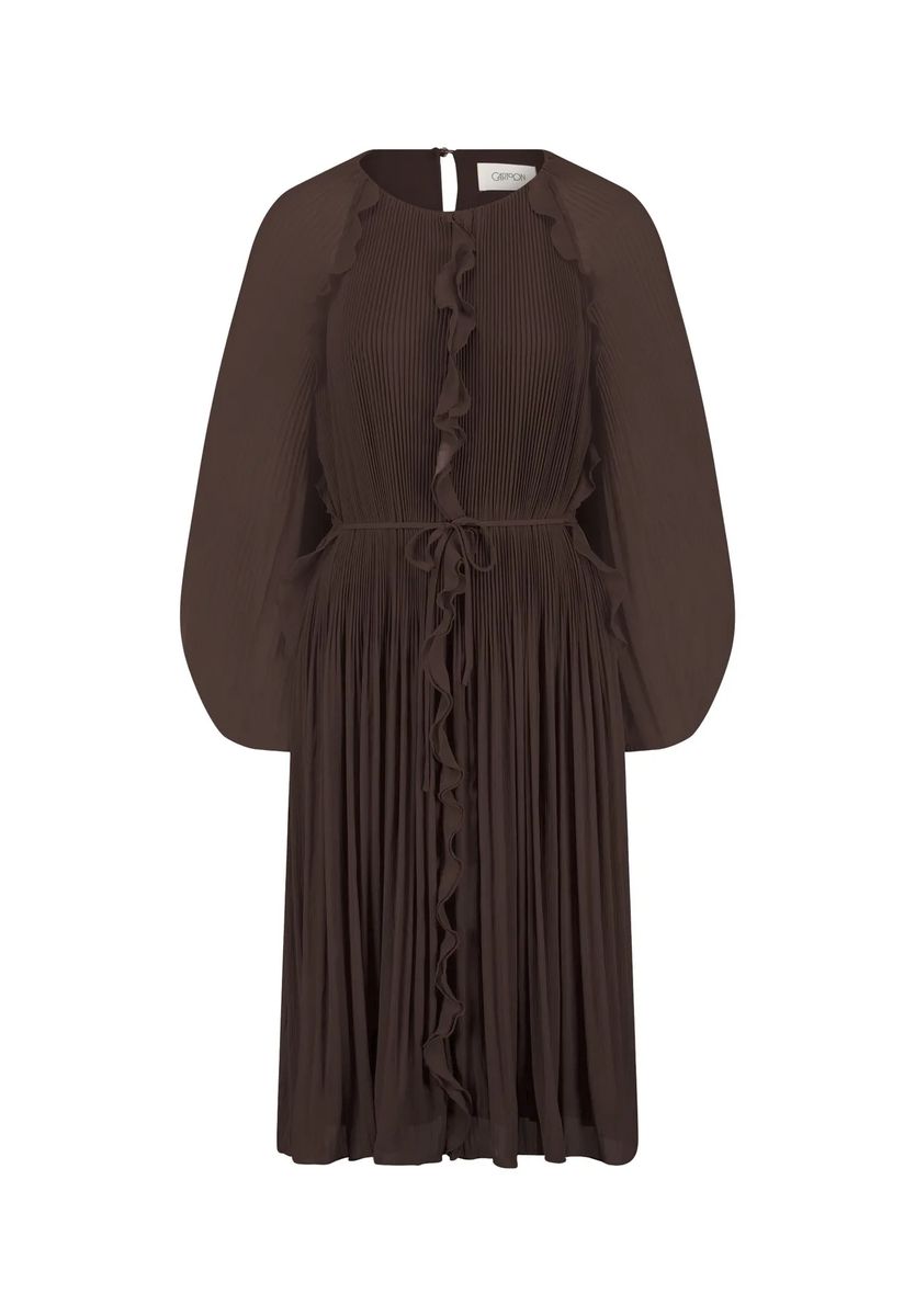 Elegantes Plissee-Chiffonkleid mit Rüschen