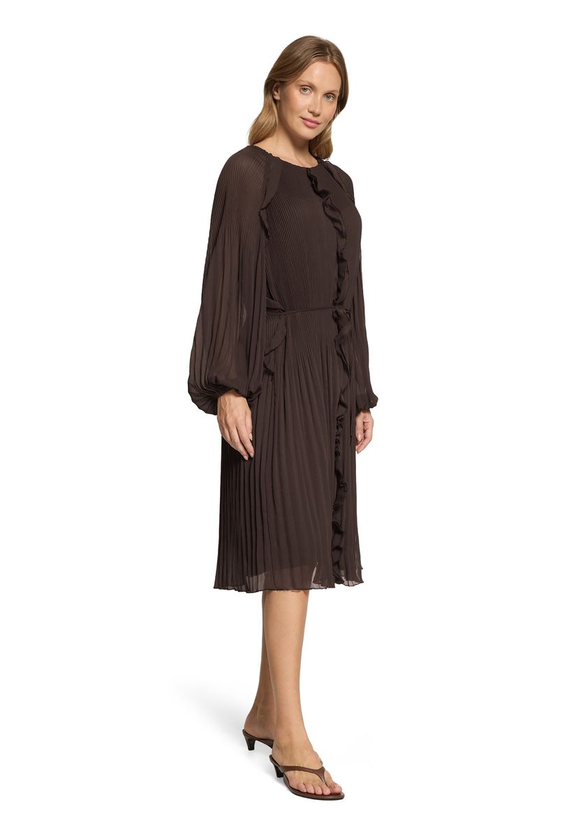 Elegantes Plissee-Chiffonkleid mit Rüschen