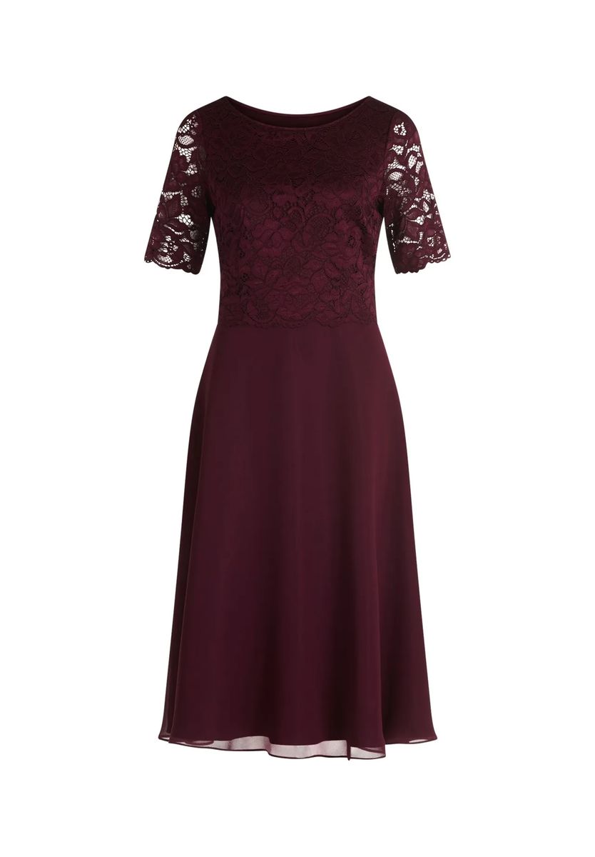 Cocktailkleid mit floraler Spitze und A-Linie