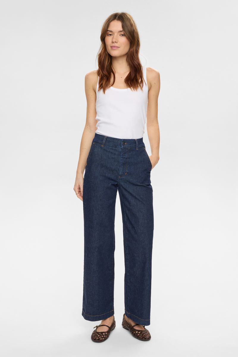 Weit geschnittene High-Waist Jeans