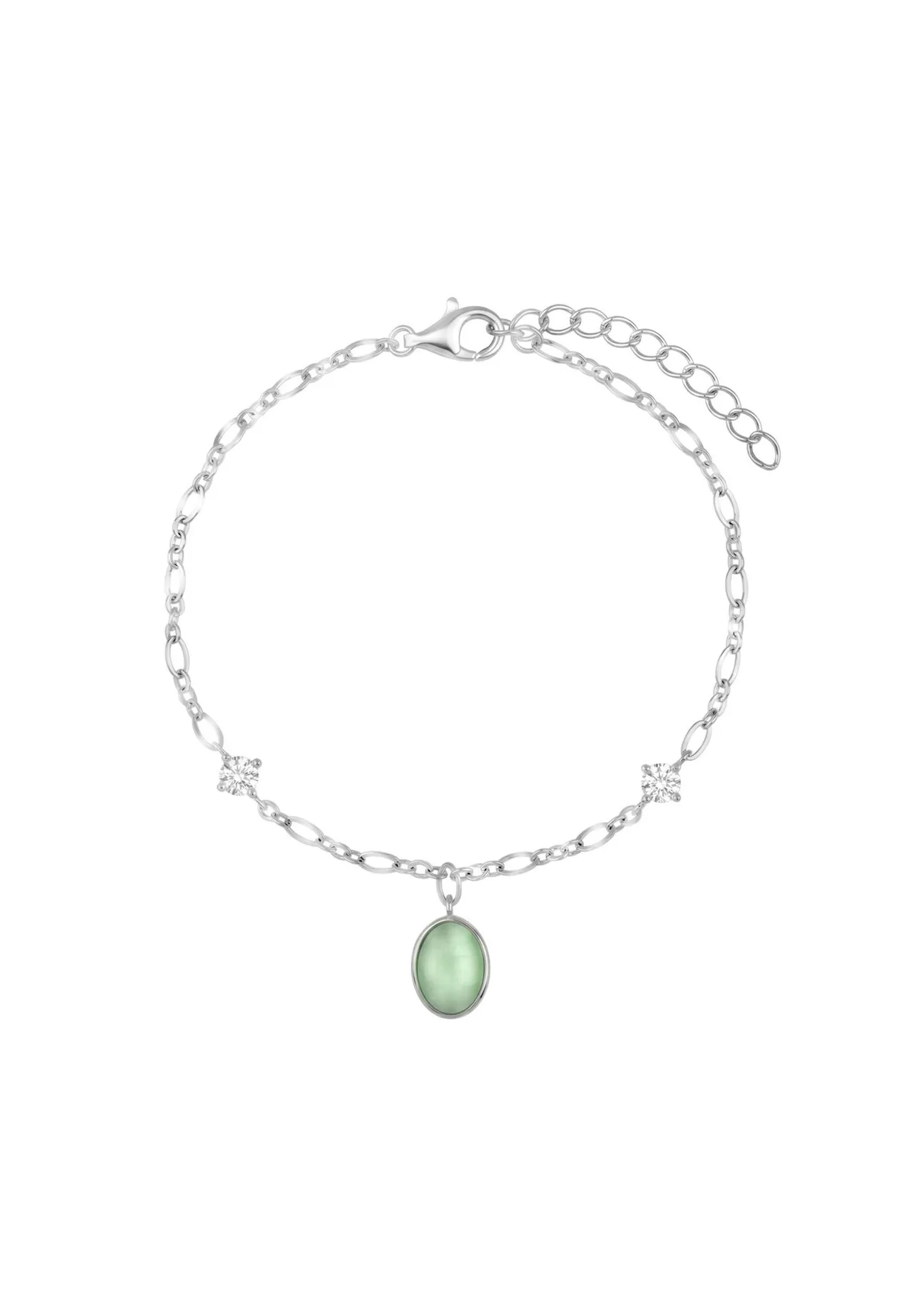 Elegantes Silberarmband mit Katzenauge
