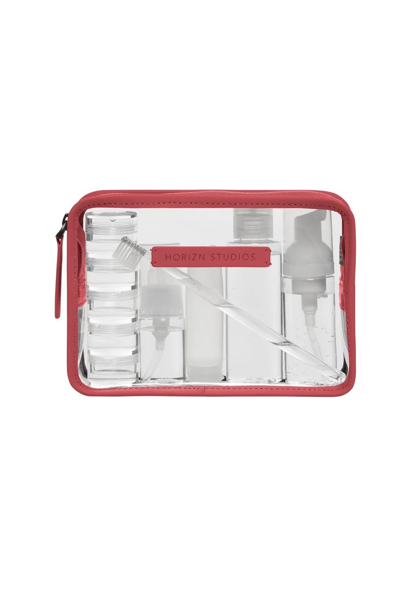 Minimalistische transparente Reise-Kulturtasche