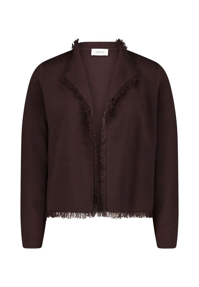 Strick-Cardigan mit Fransen