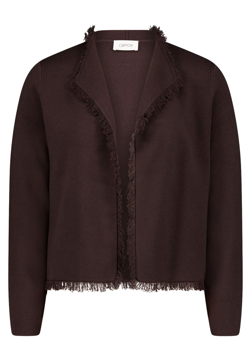 Strick-Cardigan mit Fransen
