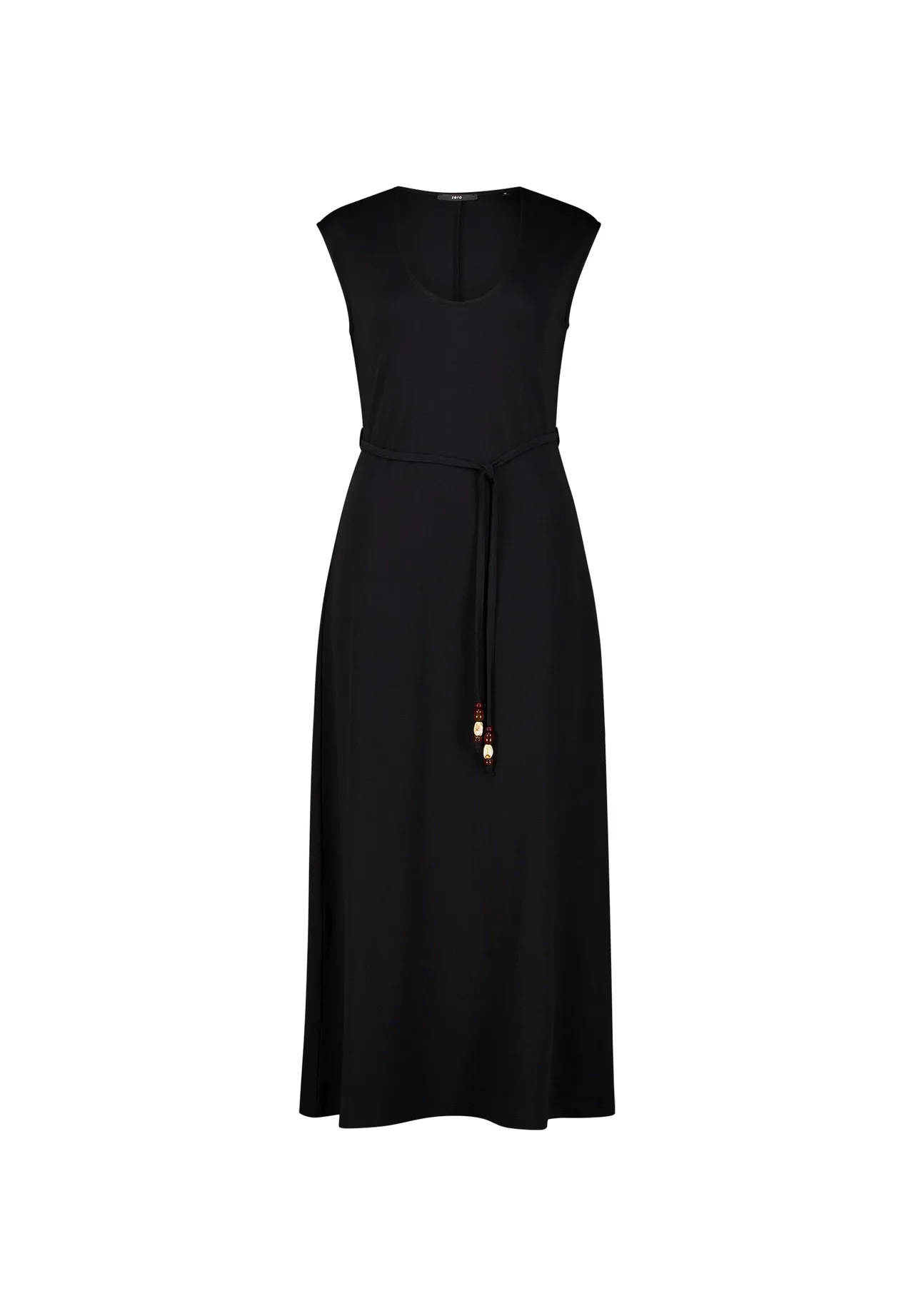 Minimalistisches ärmelloses Midikleid mit Gürtel