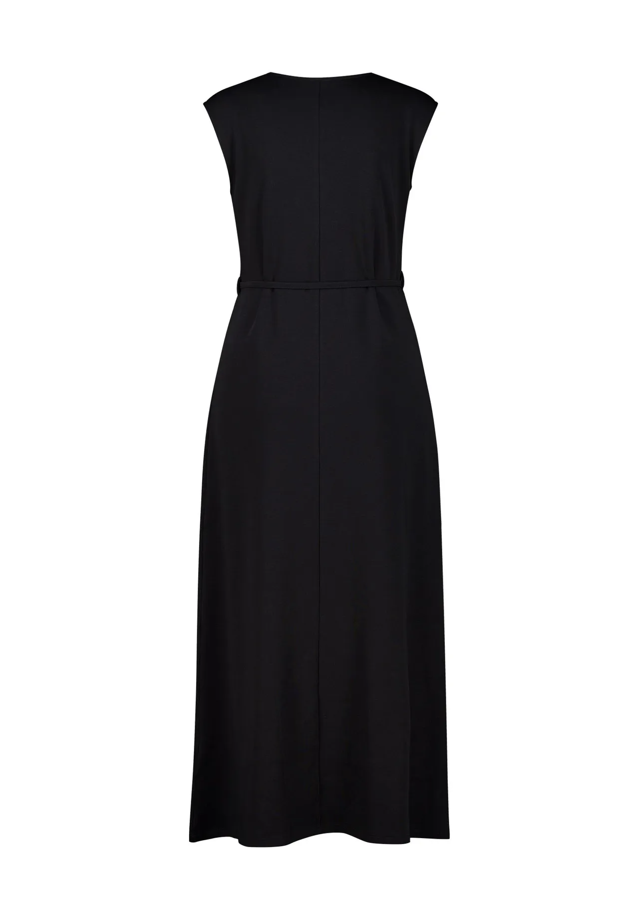 Minimalistisches ärmelloses Midikleid mit Gürtel