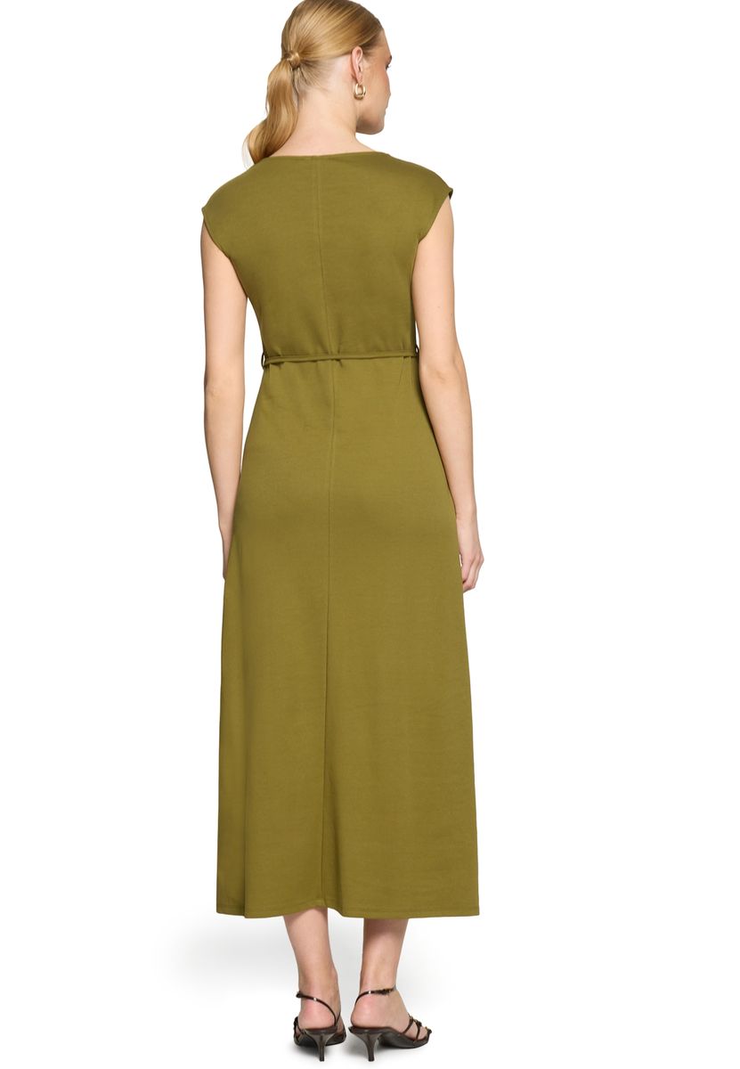 Jersey-Midikleid mit Bindegürtel