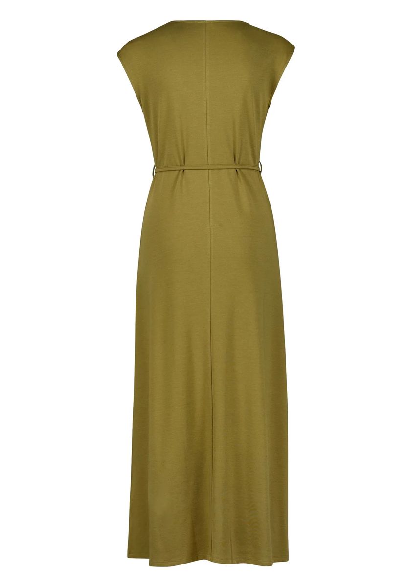 Jersey-Midikleid mit Bindegürtel