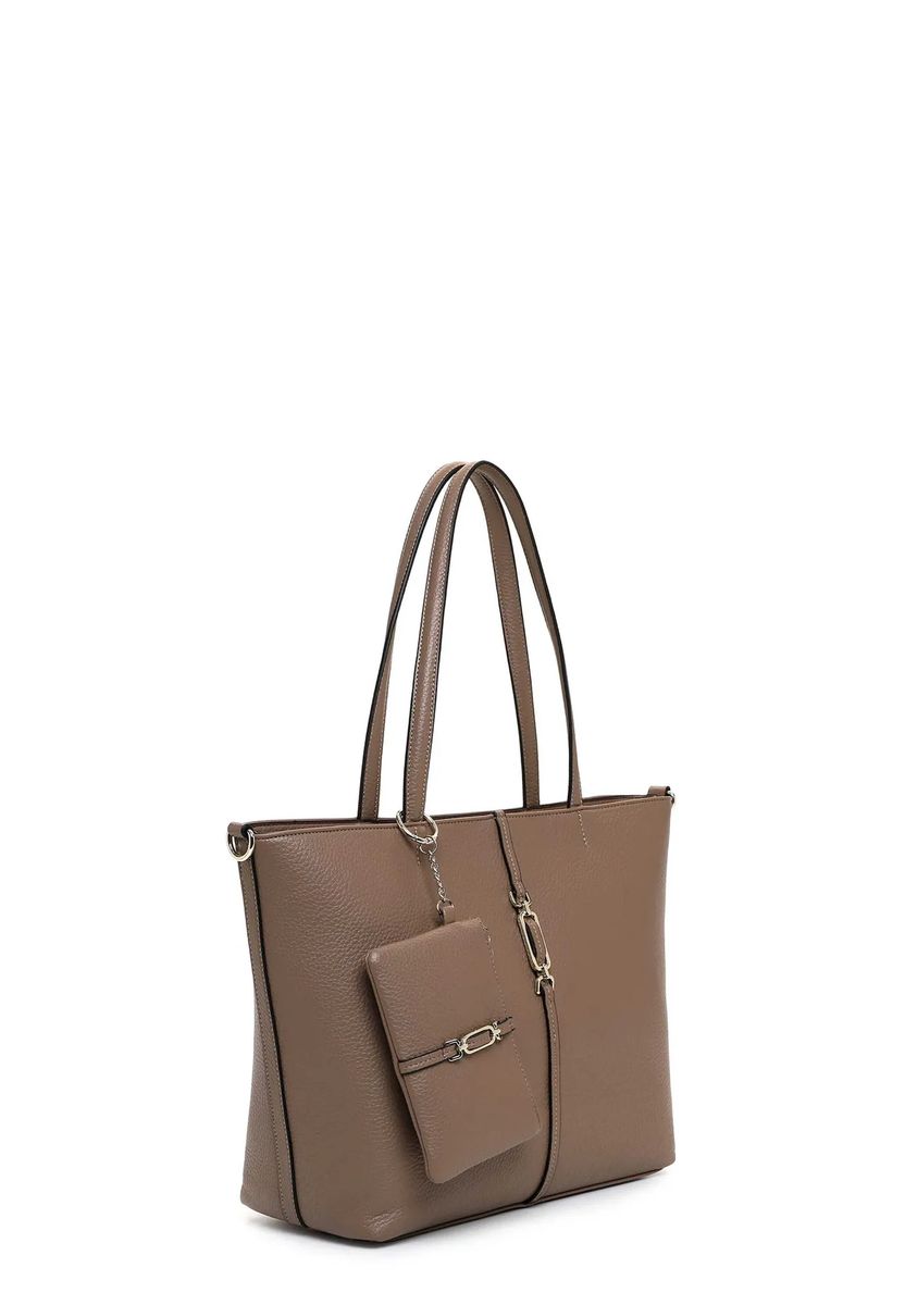 Shopper aus strukturiertem Kunstleder