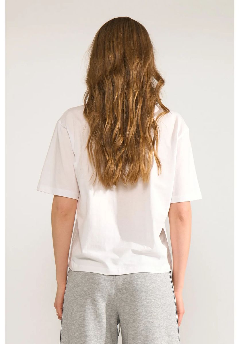 Besticktes Relaxed-Fit Baumwoll-T-Shirt