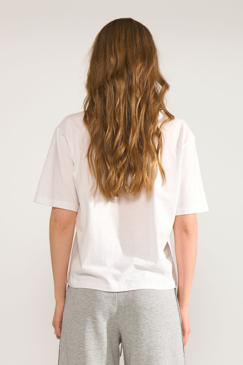 Besticktes Relaxed-Fit Baumwoll-T-Shirt
