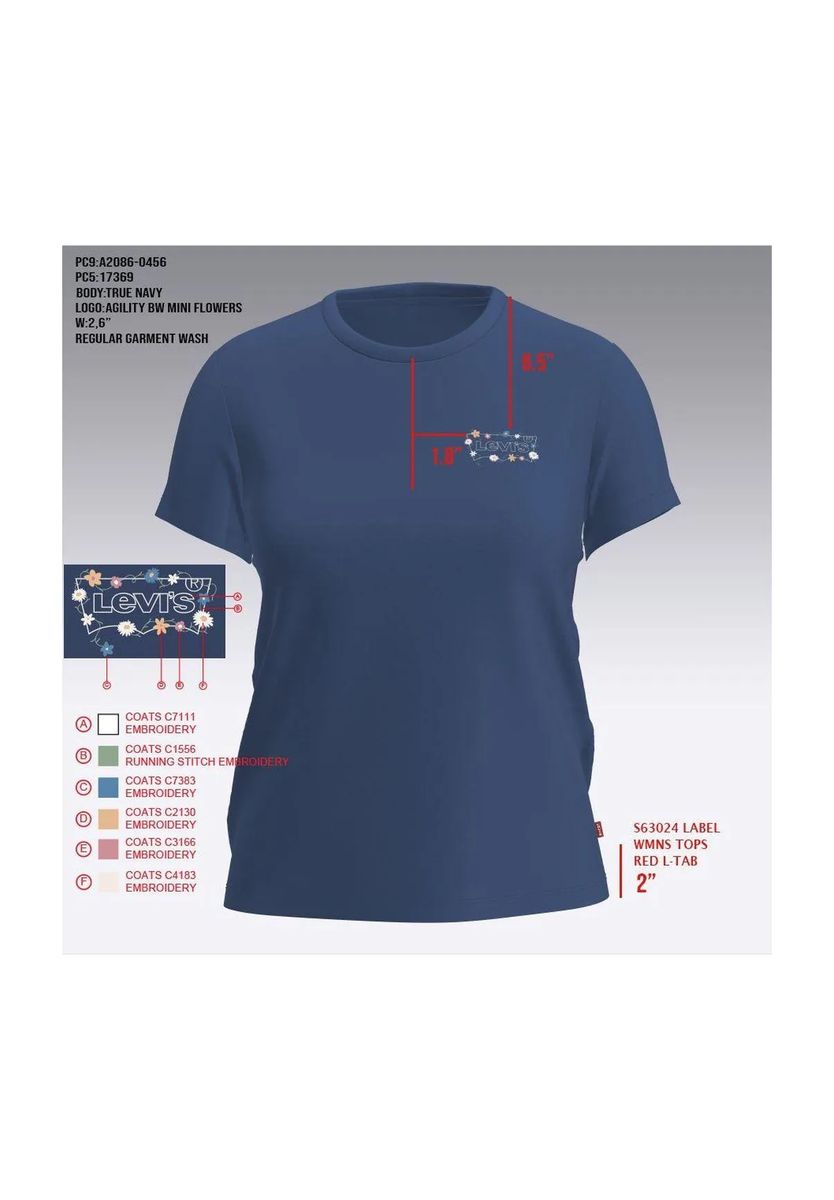T-Shirt mit floralem Grafik-Logo