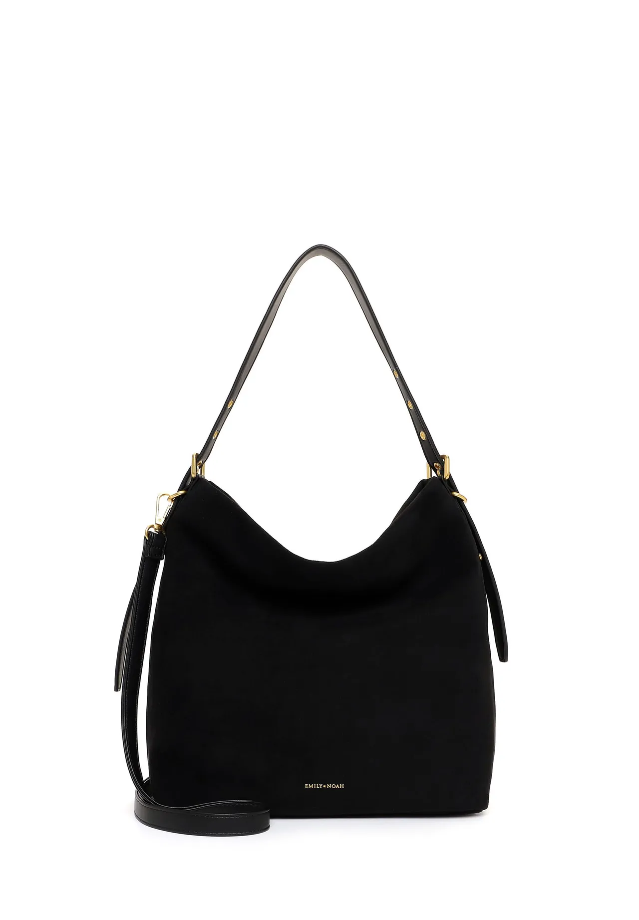 Minimalistische Hobo-Tasche in Wildleder-Optik
