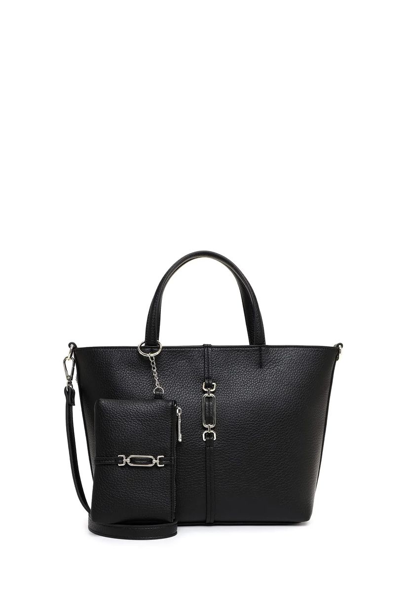 Strukturierte Shopper-Tasche mit abnehmbarem Etui