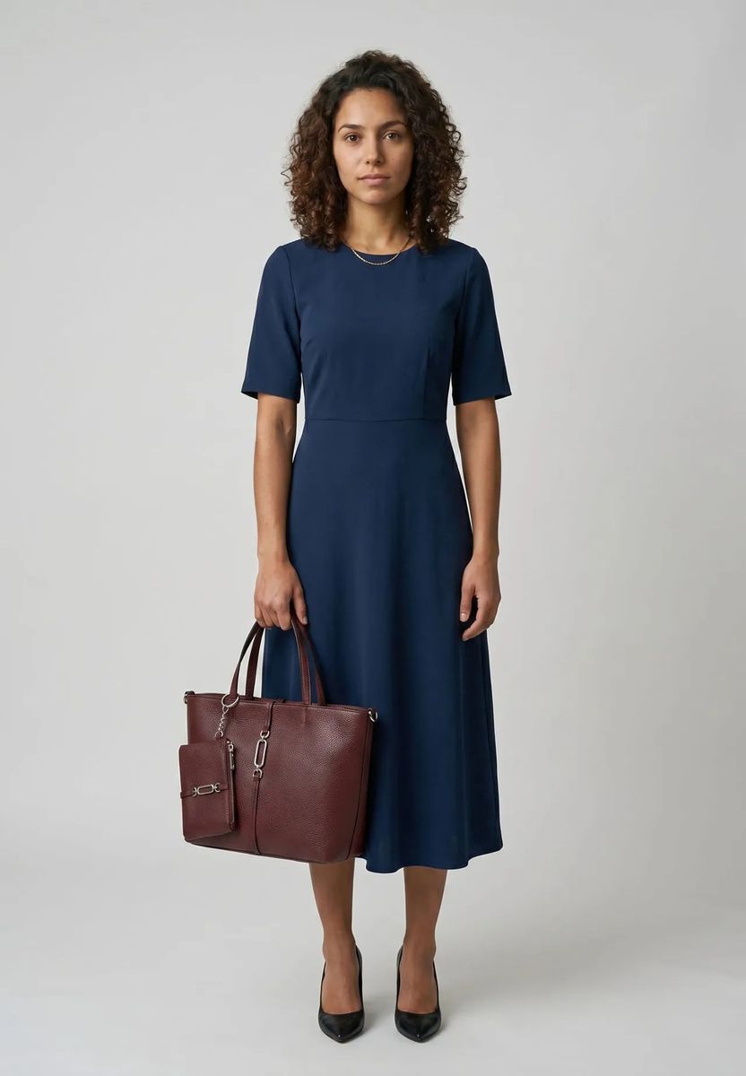 Shopper aus strukturiertem Kunstleder