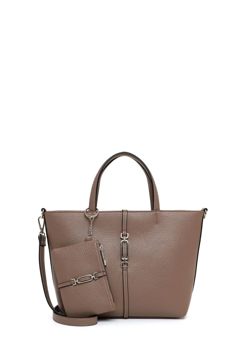 Strukturierter Shopper mit kleiner Zusatztasche