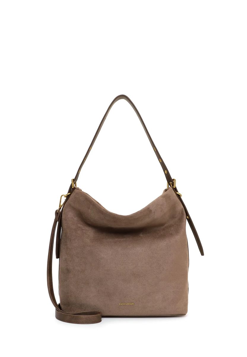 Minimalistische Hobo-Tasche in Wildlederoptik