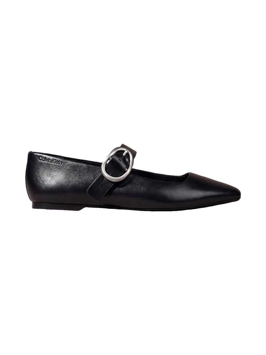 Leder Mary Jane Ballerinas mit Schnalle