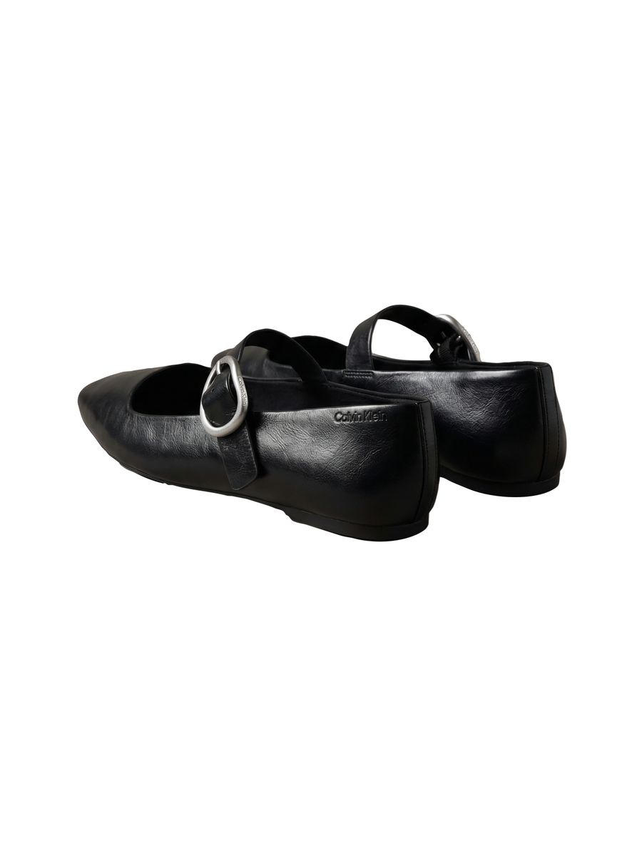 Leder Mary Jane Ballerinas mit Schnalle