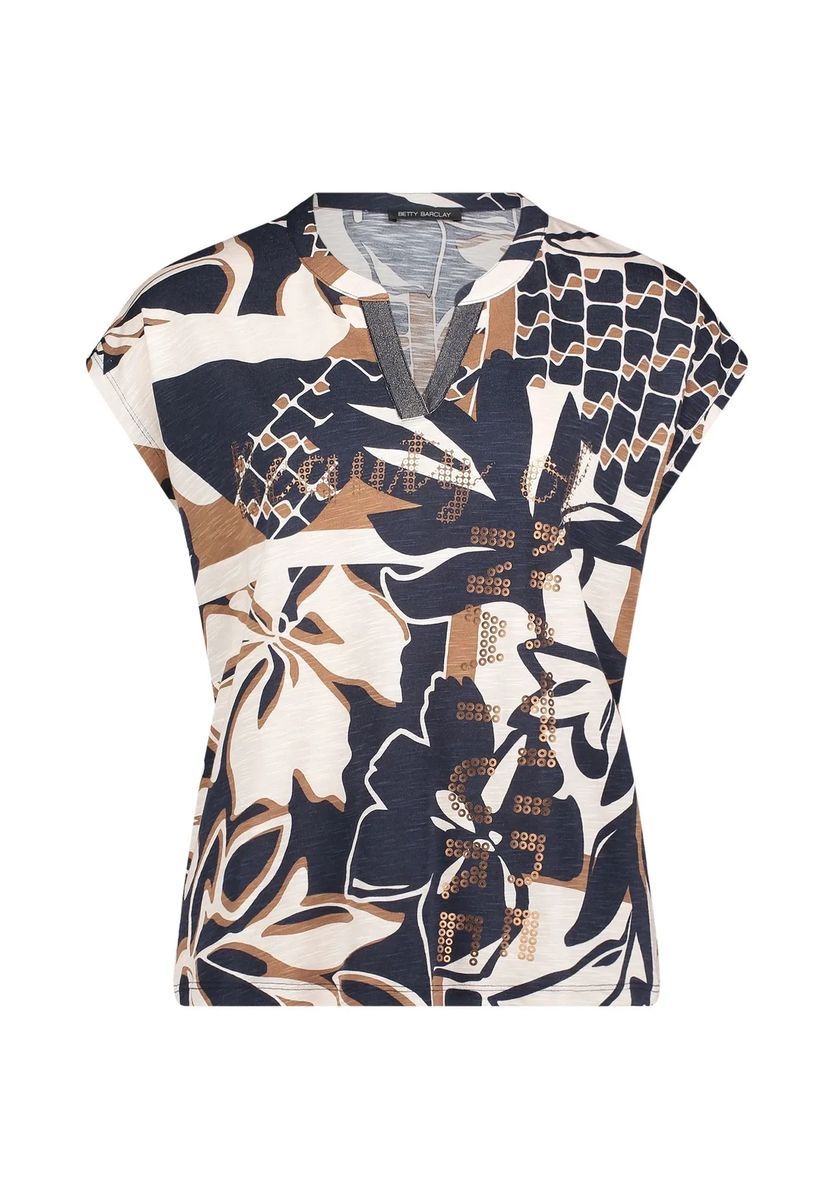 Tops mit abstraktem Floral-Print