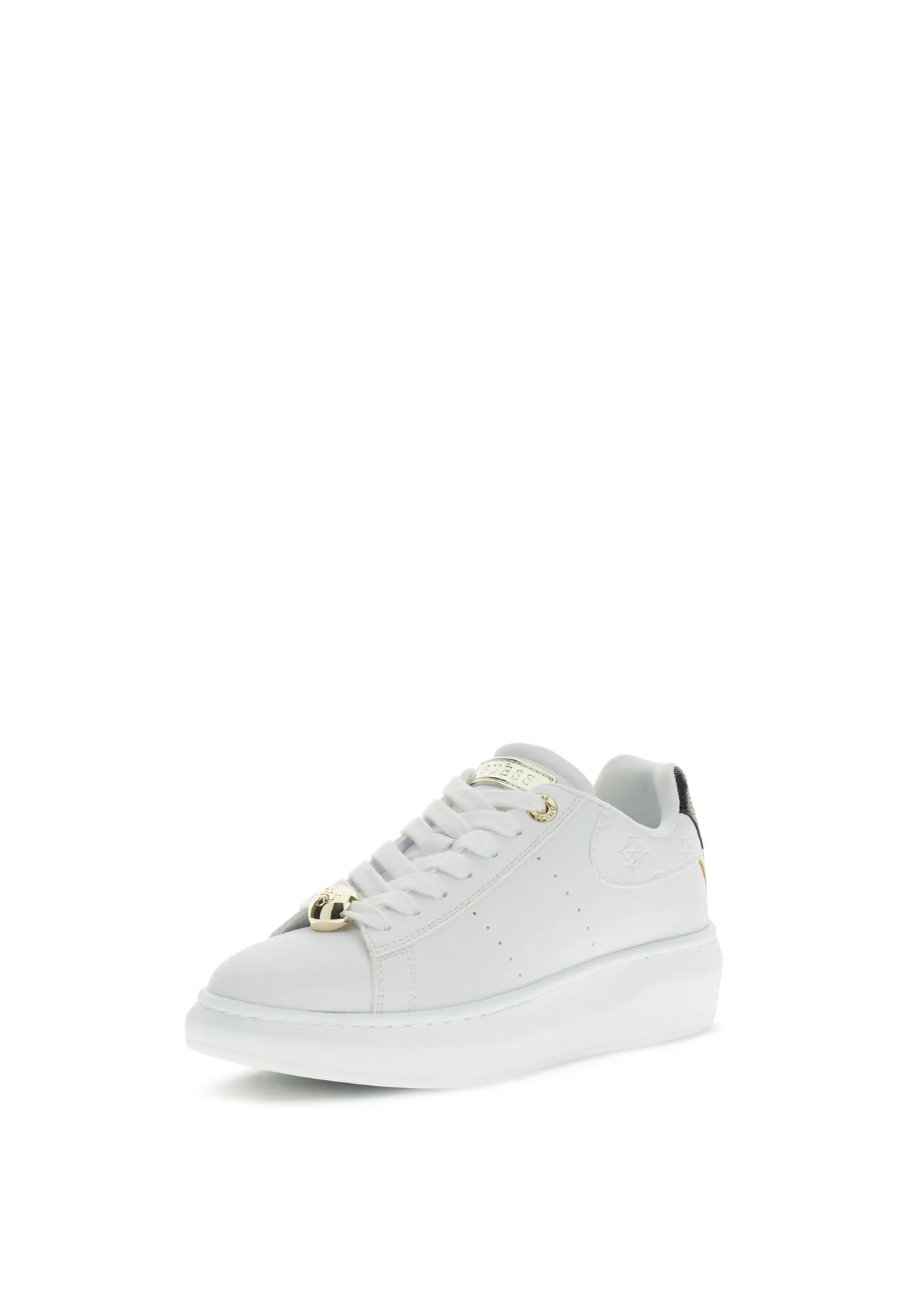 Plateau-Sneaker mit goldenen Details