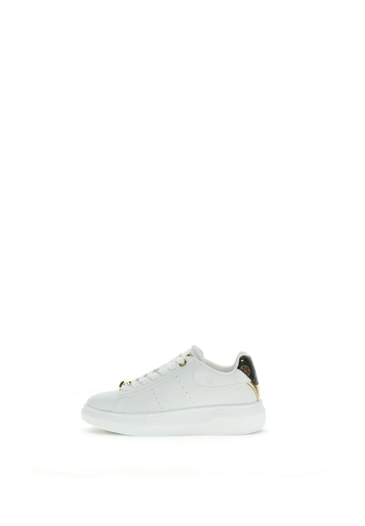 Plateau-Sneaker mit goldenen Details