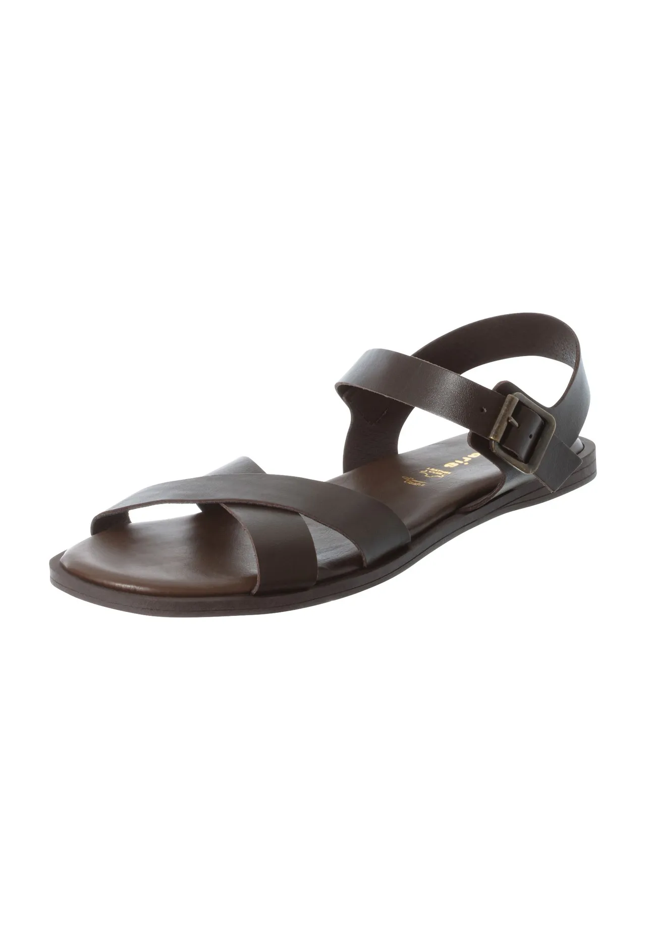 Minimalistische Leder-Riemchensandalen