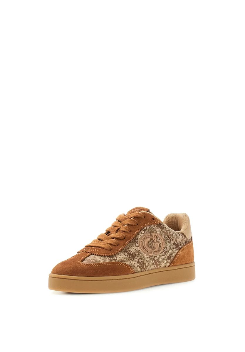 Sneaker mit Monogramm-Print und Wildleder