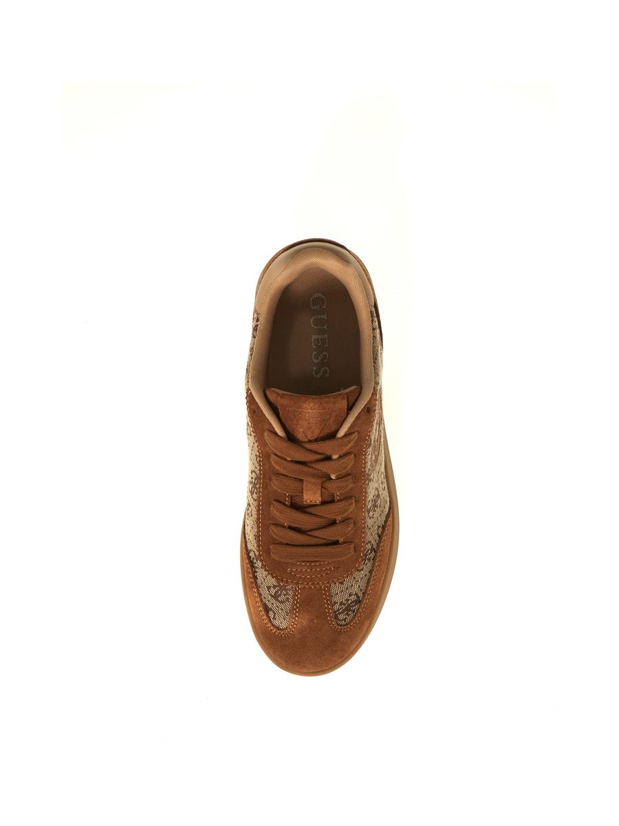 Sneaker mit Monogramm-Print und Wildleder