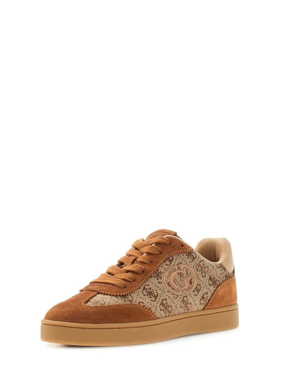 Sneaker mit Monogramm-Print und Wildleder