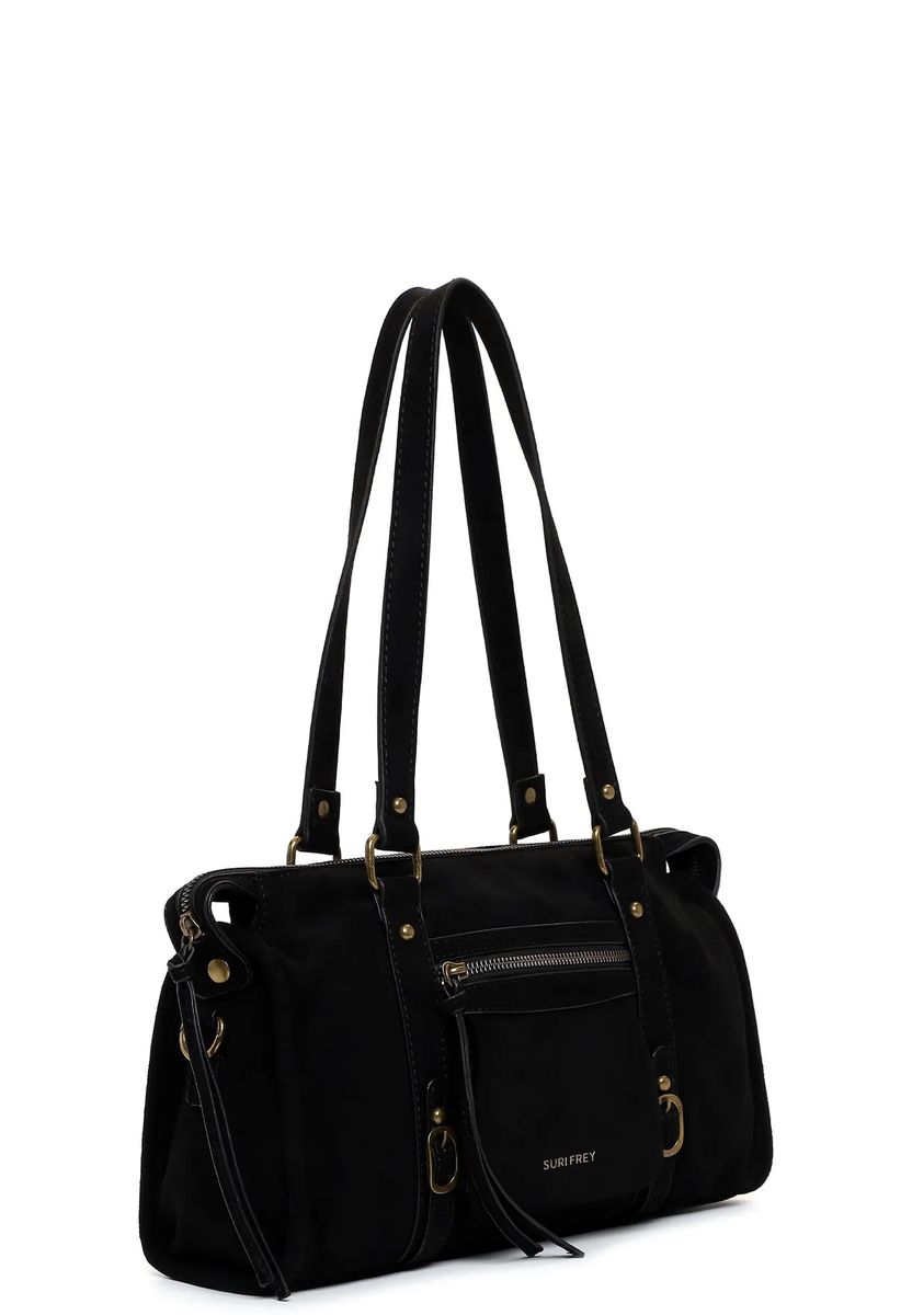 Handtasche in weicher Wildleder-Optik