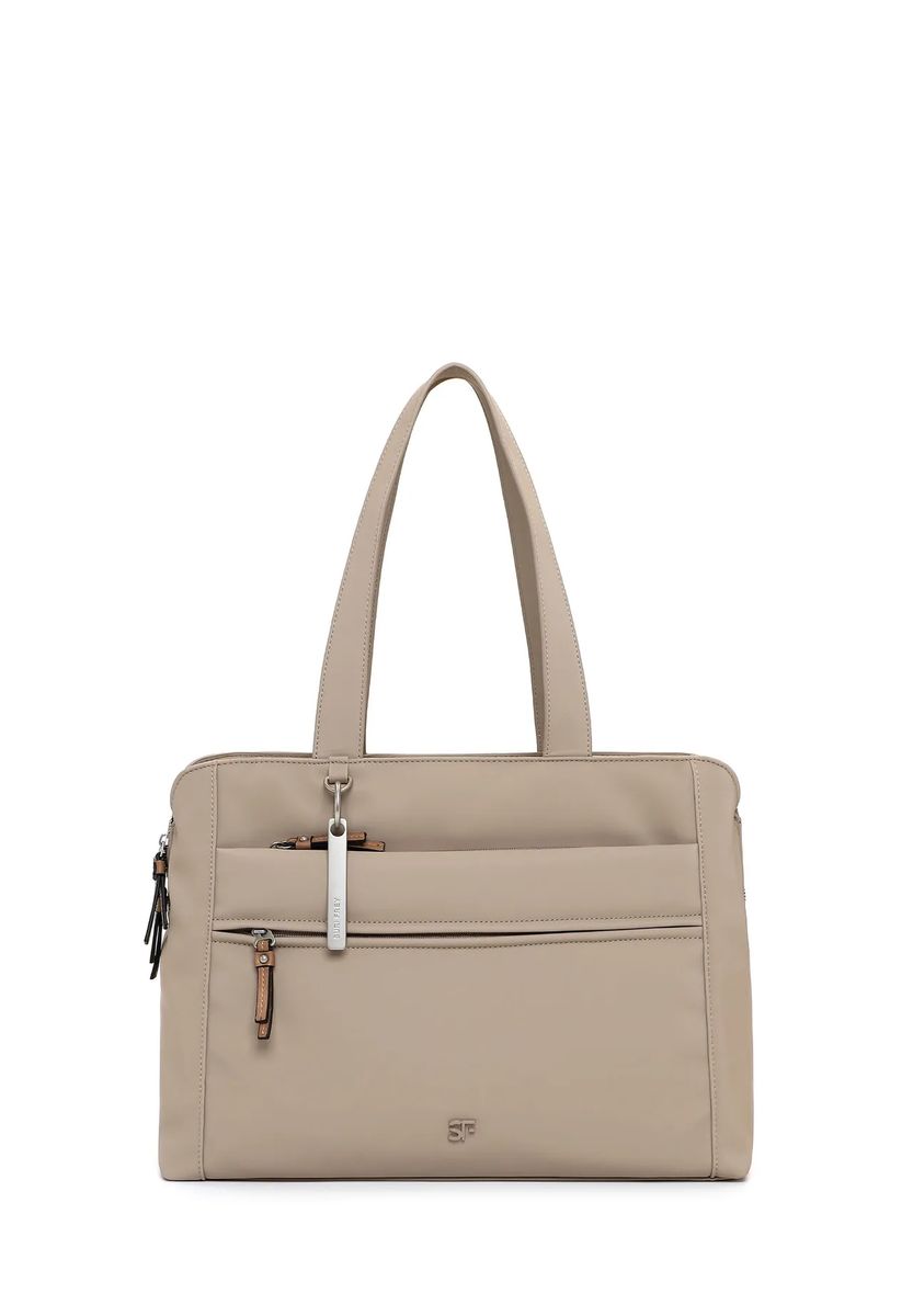 Shopper aus Kunstleder mit Mehrfachtaschen