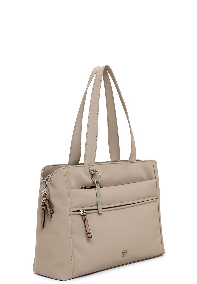 Shopper aus Kunstleder mit Mehrfachtaschen