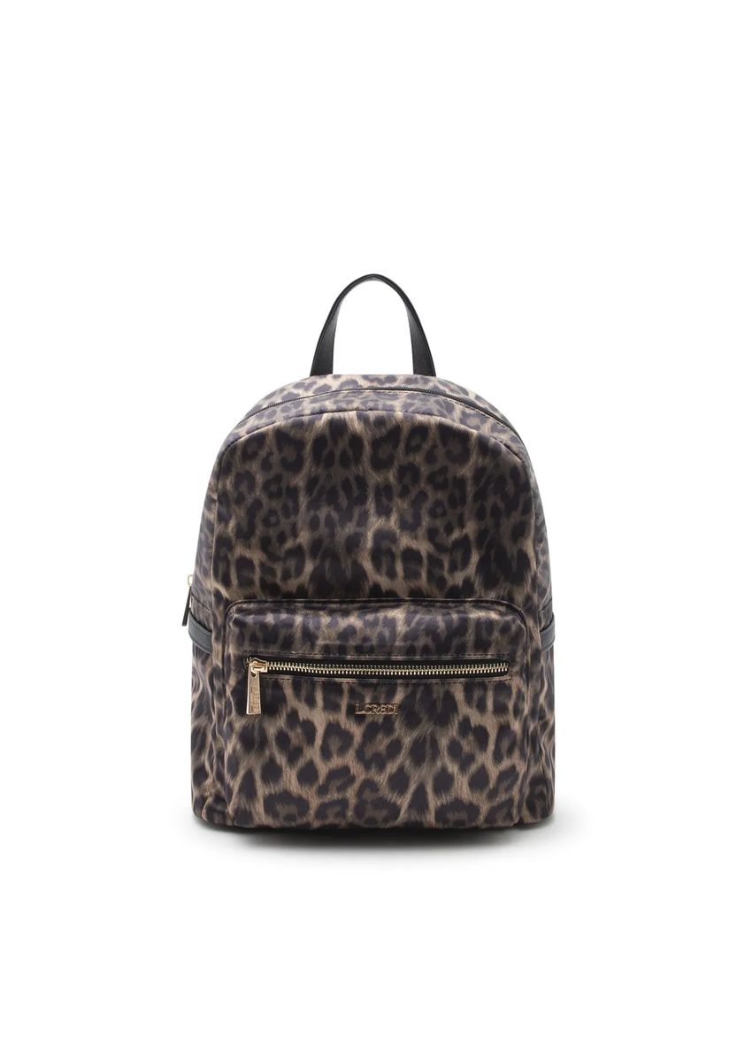 Strukturierter Daypack mit Leopardenmuster