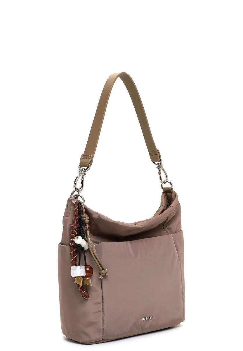 Weiche Nylon-Beuteltasche mit Anhängern
