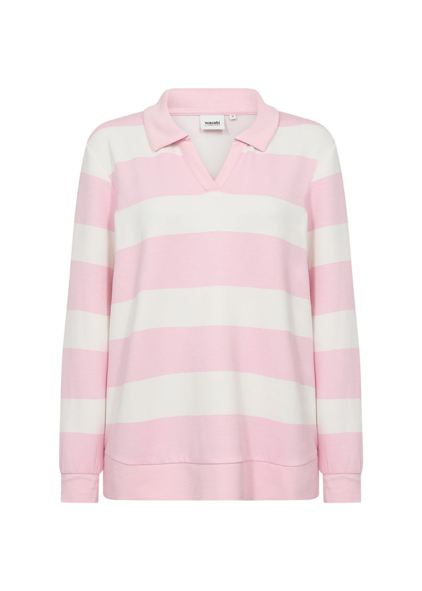 Gestreiftes Polo-Sweatshirt im Rugby-Stil