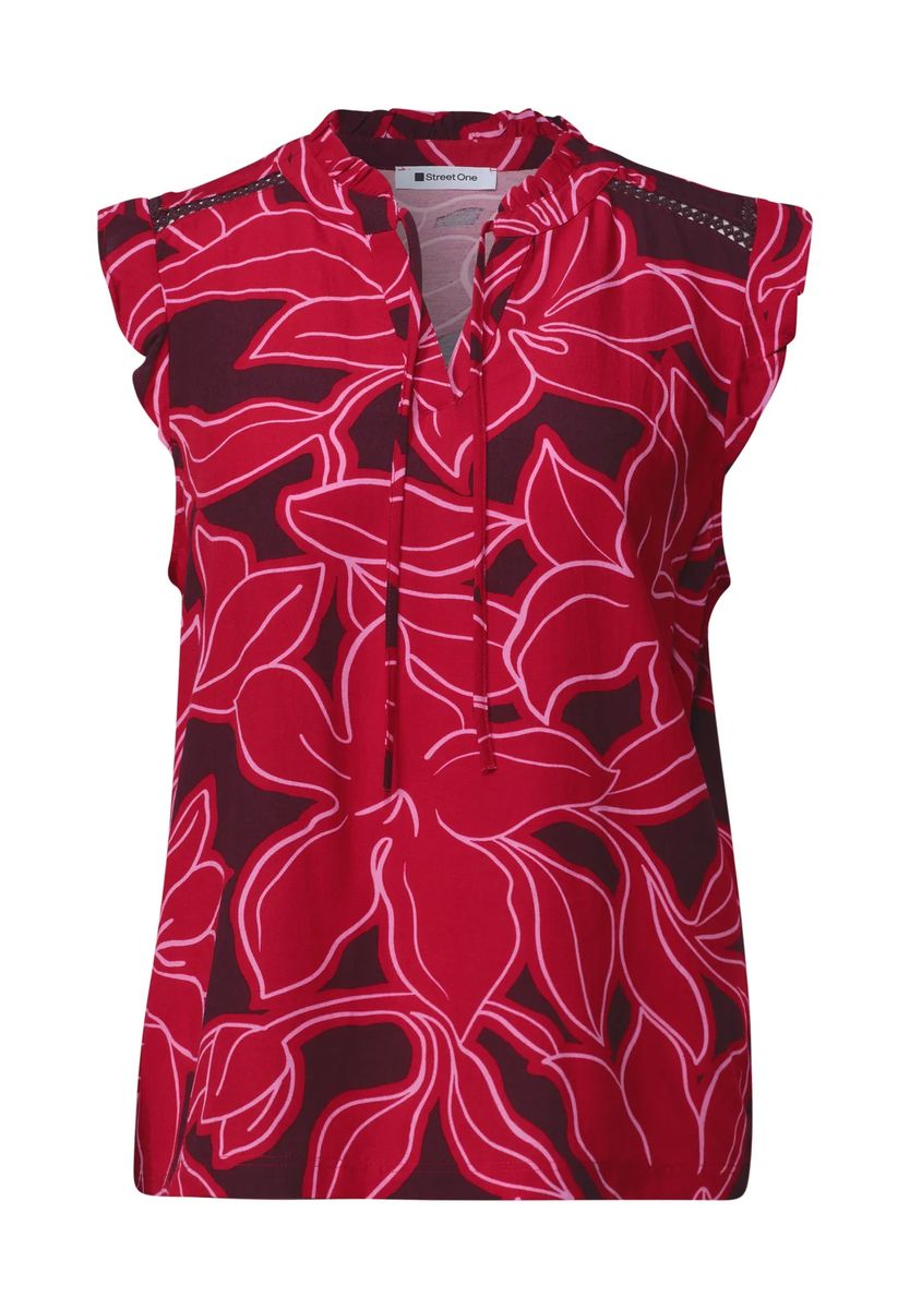 Florale Bluse mit Rüschendetails