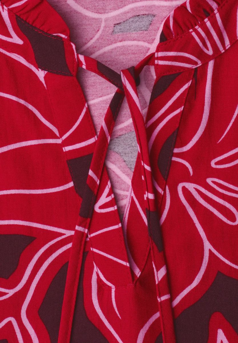 Florale Bluse mit Rüschendetails