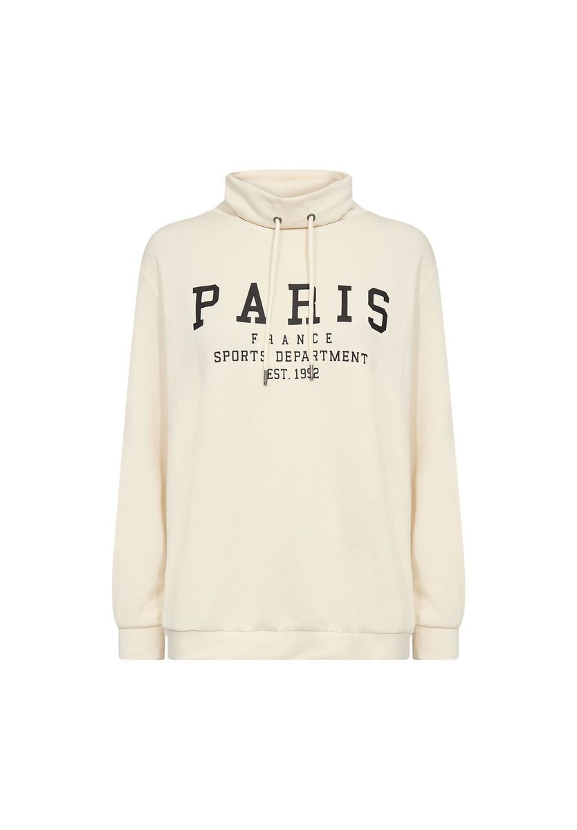Hoodie mit Stehkragen und College-Print