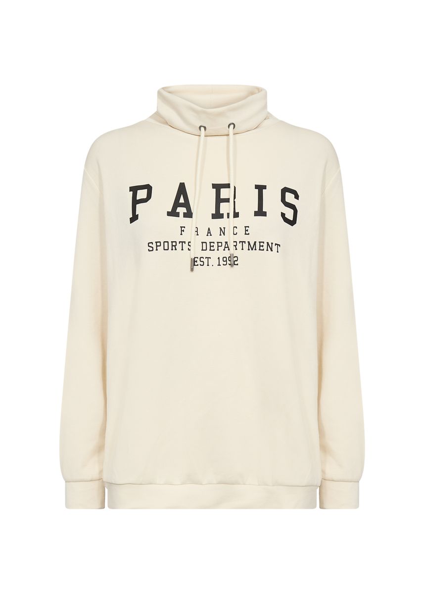 Hoodie mit Stehkragen und College-Print